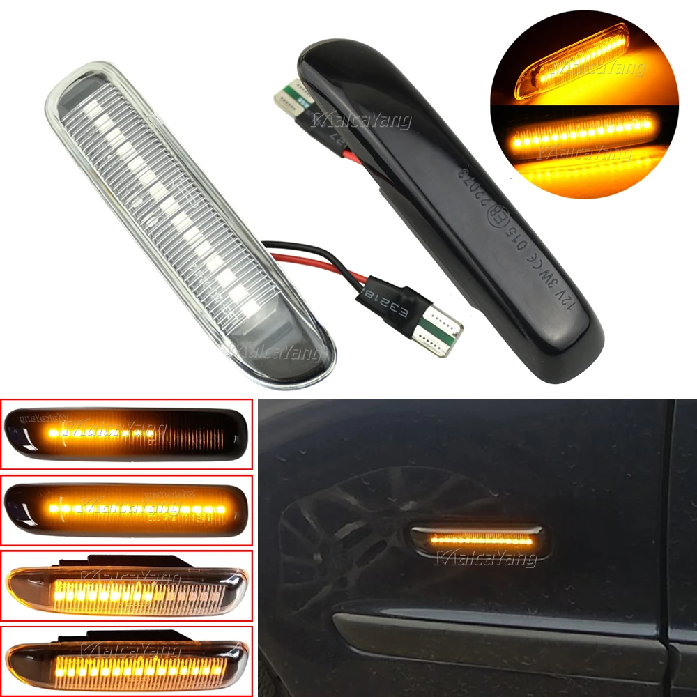 

For BMW 3 Series E46 Sedan Coupe Wagon Convertible Sequential LED Dynamic Flashing Blinker Lamp Turn Signal Side Marker Light