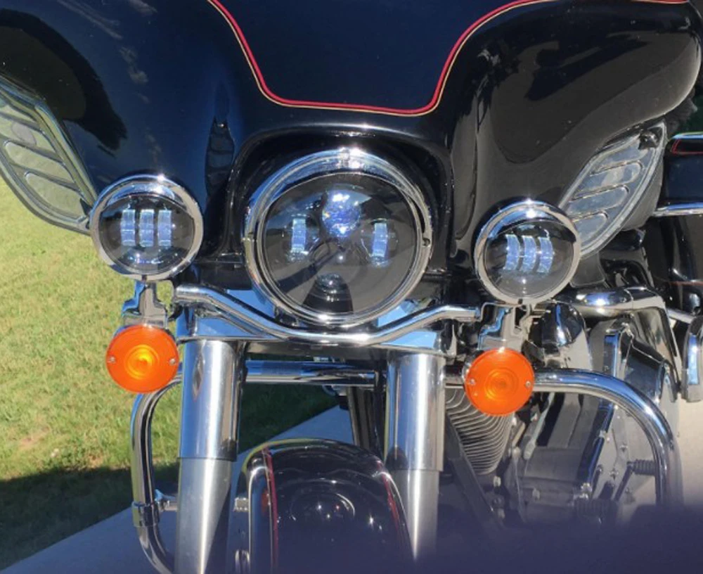Круглый " мотоциклетный черный проектор HID светодиодный фонарь для Harley 7" светодиодный фонарь для мотоцикла в сборе налобный фонарь для Davidson