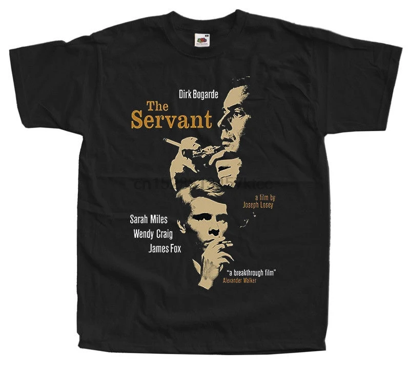THE SERVANT V2 1964 черная футболка всех размеров S до 3XL Dirk Bogarde Sarah Miles из 100% хлопка Мужская