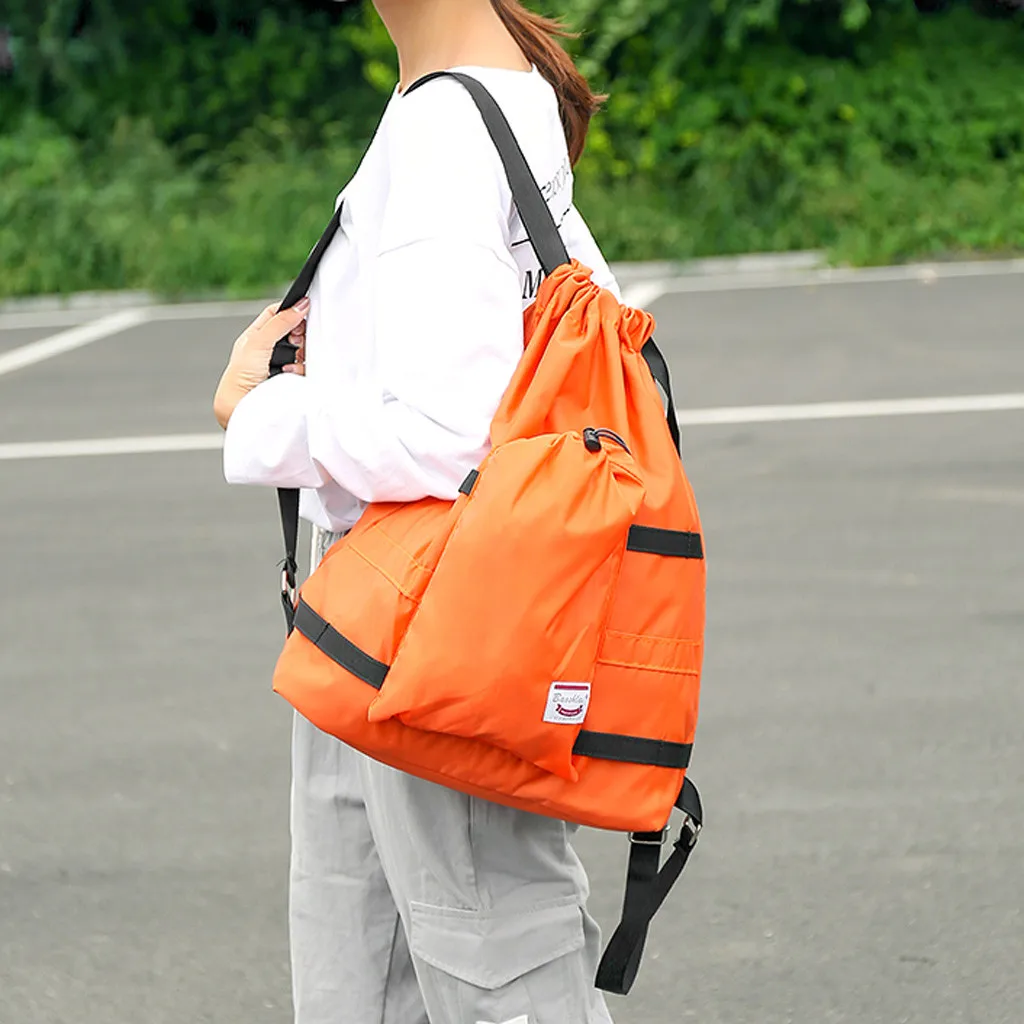 Большой рюкзак на шнурке для мужчин и женщин спортивная сумка фитнеса Открытый