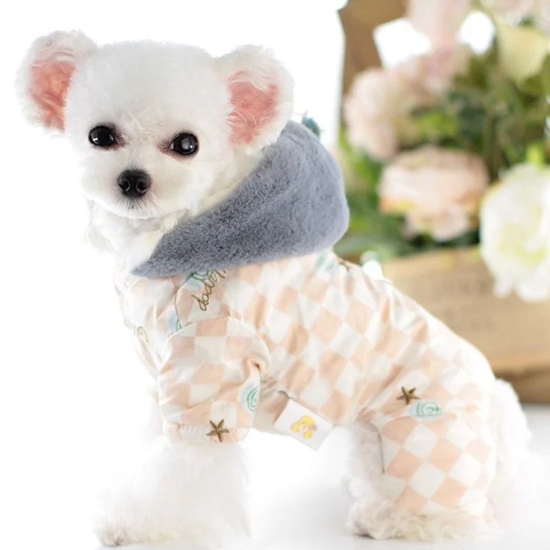 

Pet Dog Clothes In Autumn and Winter Are New Than Bear Embroidered Four-legged Clothes Dog Warm and Comfortable Clothing