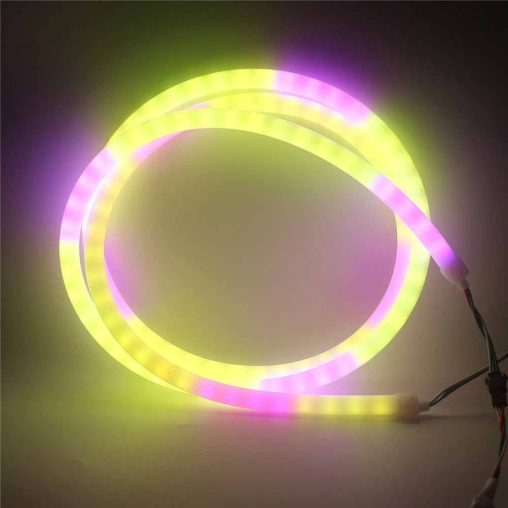 1 м 2 DC 5 в 12 В WS2811 SK6812 Адресуемая программируемая 5050 RGB круглая силиконовая трубка
