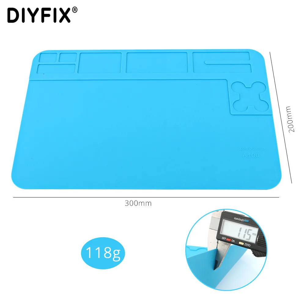 DIYFIX S140 35x25 см теплоизоляция силиконовый коврик стол обслуживания платформы с