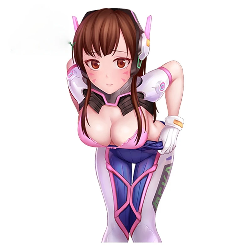 

Car Sticker Styling Sexy Beauty Super Overwatch DVa Hana Song Anime Stickers JDM Car Window Trunk Laptop Fuel Tank Cap PVC13x9cm