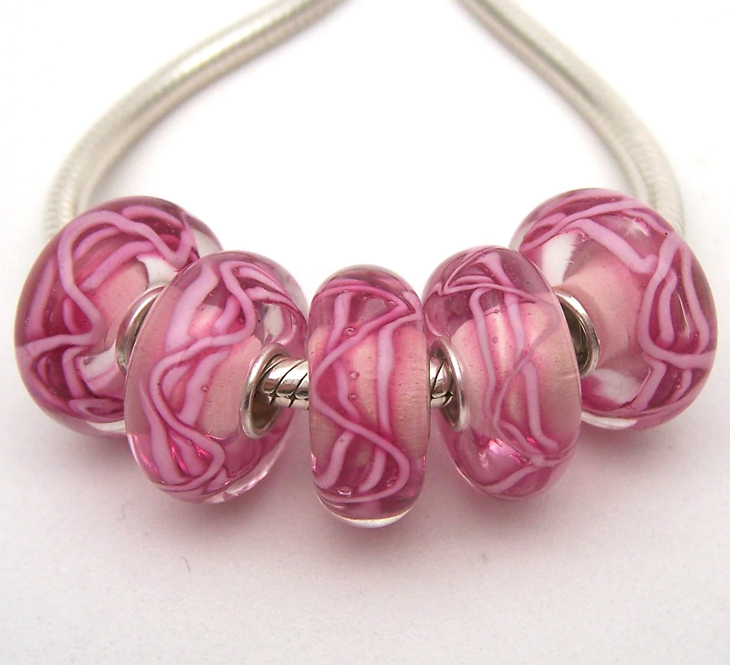 

JGWGT 2653 5X 100% Authenticity S925 Sterling Silver Beads Murano Glass beads Fit European Charms Bracelet diy jewelry Lampwork