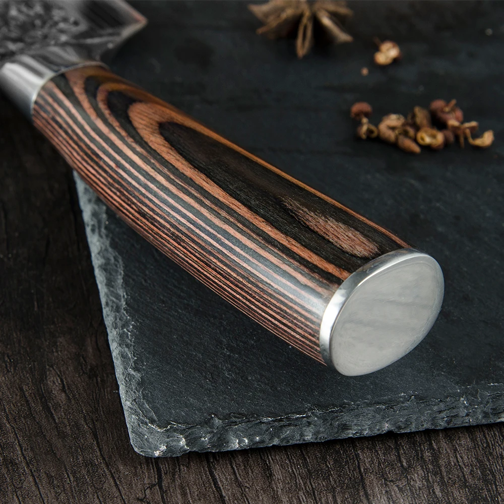 Damask Kitchen Knife 8 inch Forged Hammer Slicing 4cr13 Stainless Steel Japanese Knives Utility Cooking | Дом и сад