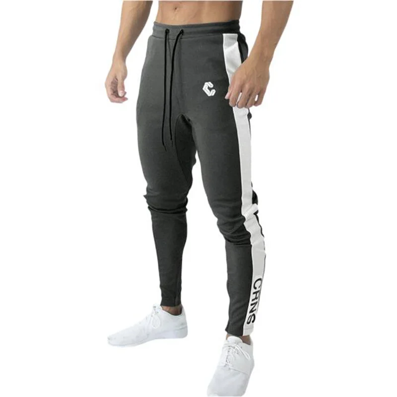 

2020 Men's Brand New Fashion Stitching Cotton Casual Sports Pants Outdoor Fitness Bodybuilding Jogging Training Slim Feet Pants