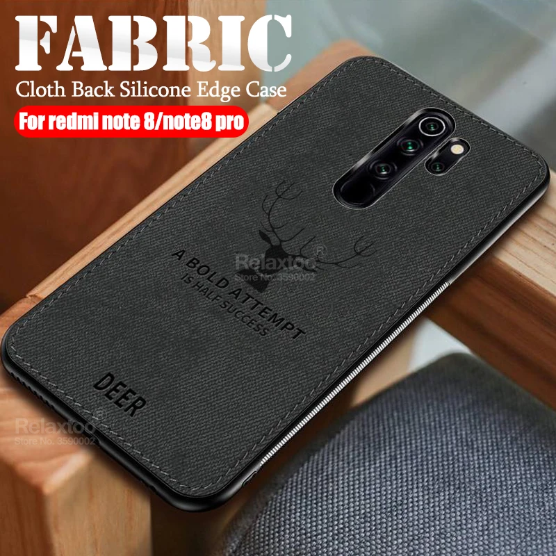 Тканевый чехол для Xiaomi Redmi Note 8 Pro классический тканевый мягкий чехол-накладка из