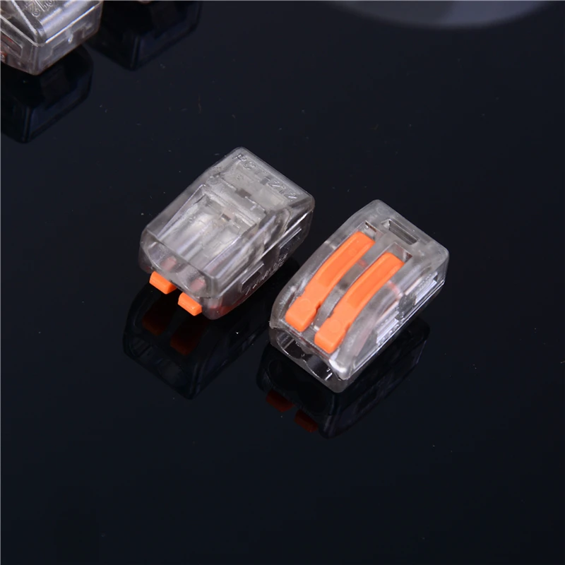 

10PCS Mini Fast Wire Connectors Push-in Conductor Terminal Block 222-415/222-412/222-413 Compact Wiring Connector