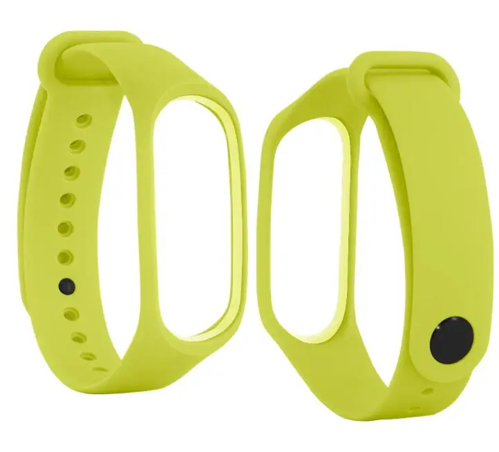 Браслет для xiaomi mi Band 3 4 спортивный ремешок часы силиконовый ремешок для xiaomi mi band 3 4 браслет mi band 4 3 ремешок - Цвет: Lime green