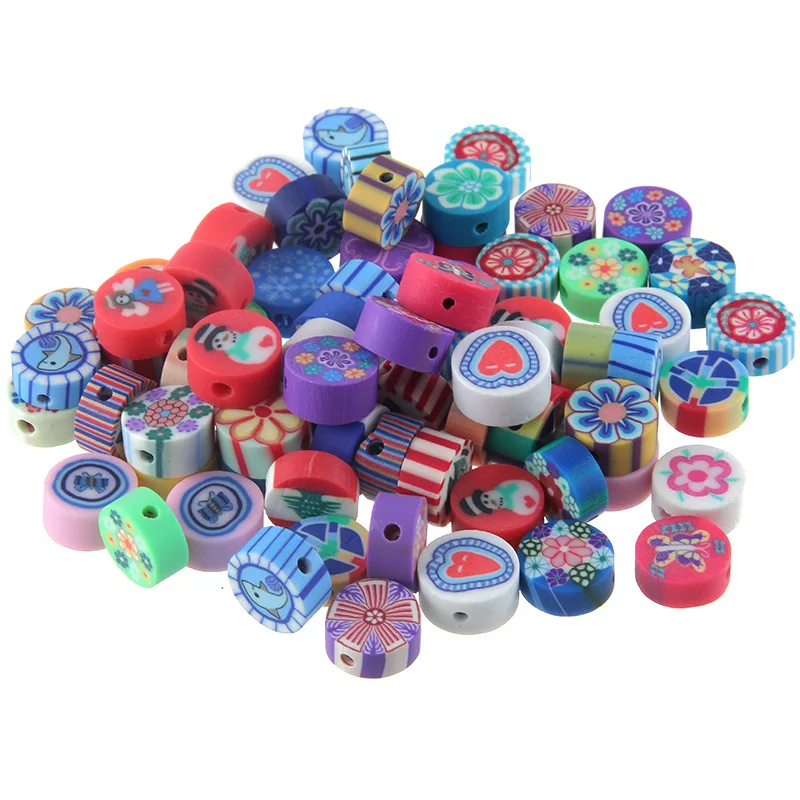 

8mm 50pcs Flower Polymer Clay Soft Bead Loose Beads Mixed Color Jewelry Making DIY Necklace Bracelet Earring Accessories