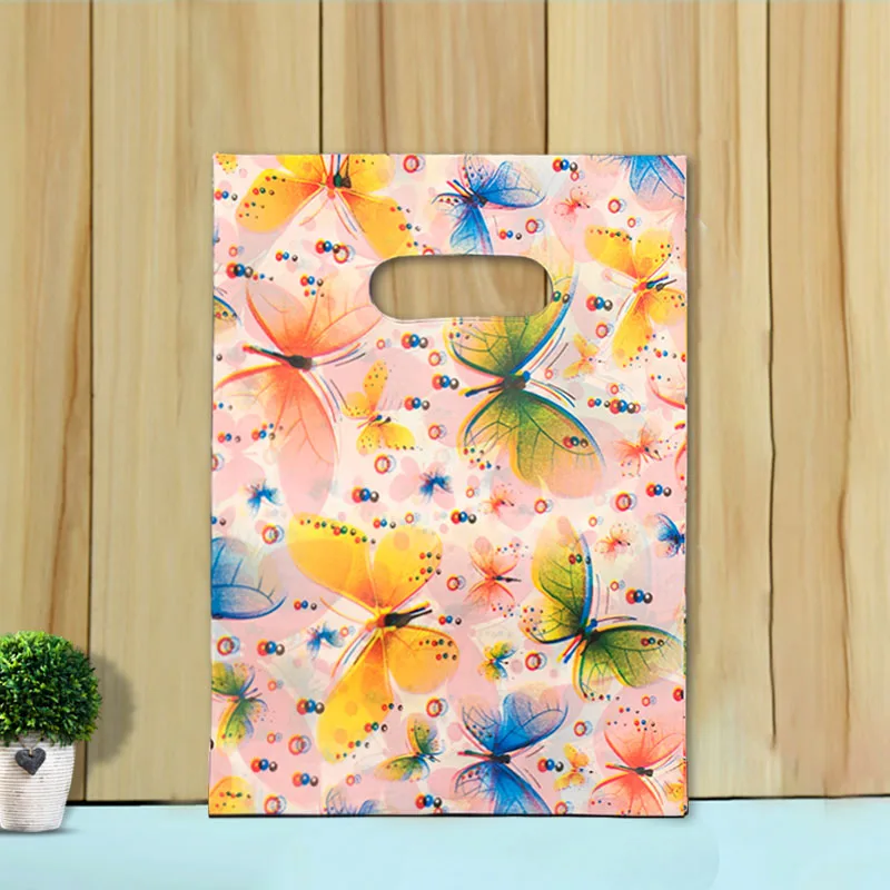 

Plastic Bag Shopping Business Packaging Bag Poly Tote Bag Gift Pouch Free Shipping 100 Pack