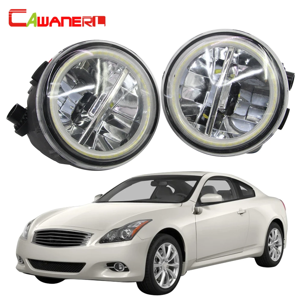 

Cawanerl для Infiniti G G25 G37 автомобиля H11 4000LM светодиодный лампы Противотуманные фары светильник глаза ангела дневного светильник DRL 12V для укладки ...