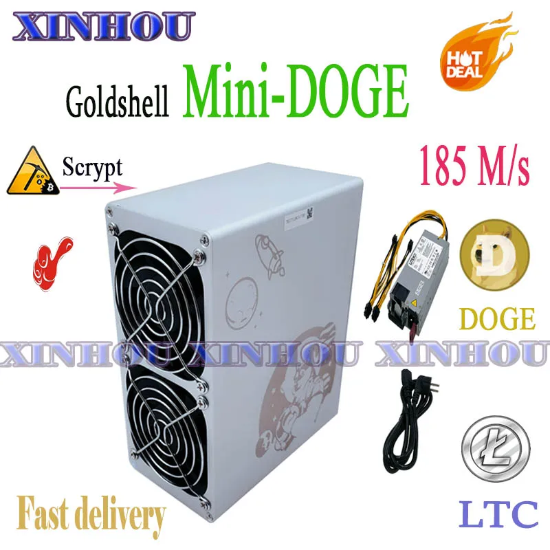 Аксессуары для майнинга Goldshell Mini DOGE 185M Scrypt LTC Miner с блоком питания лучше чем LT5 Antminer