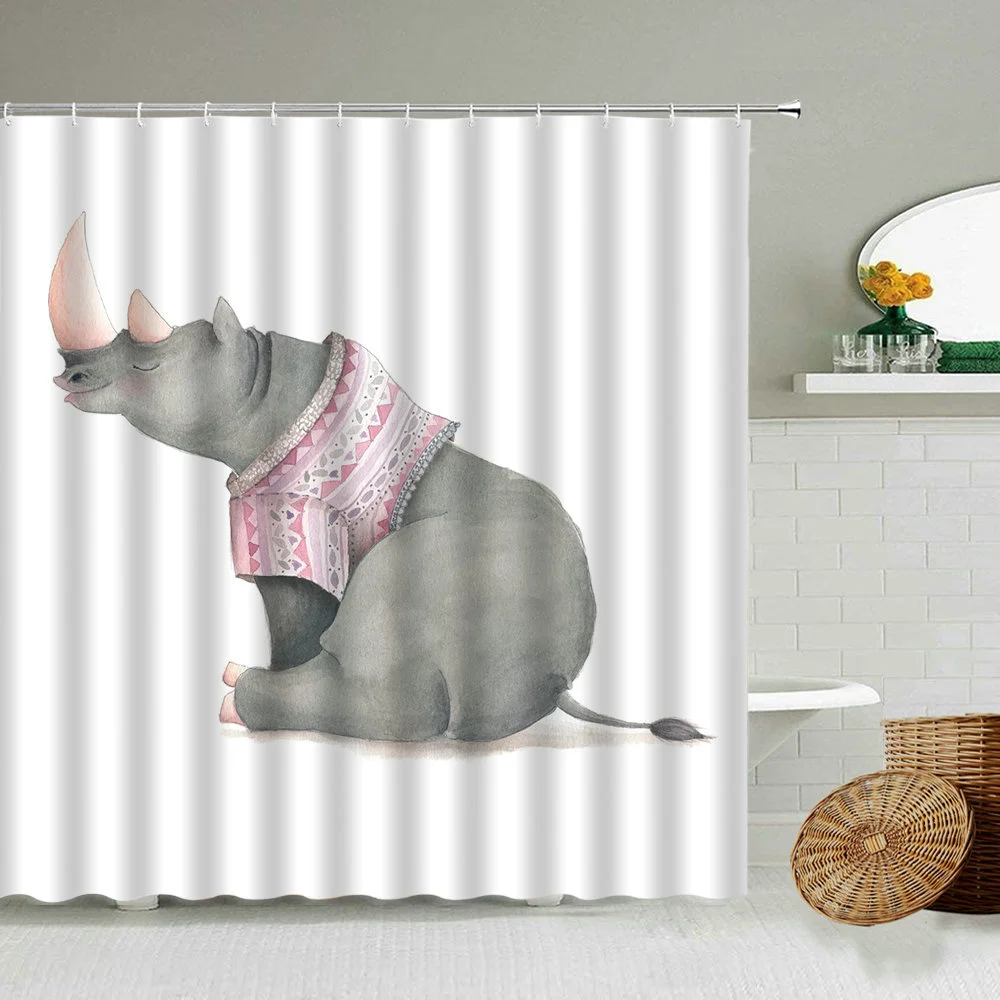 Занавеска для душа в скандинавском стиле водонепроницаемая штора из полиэстера