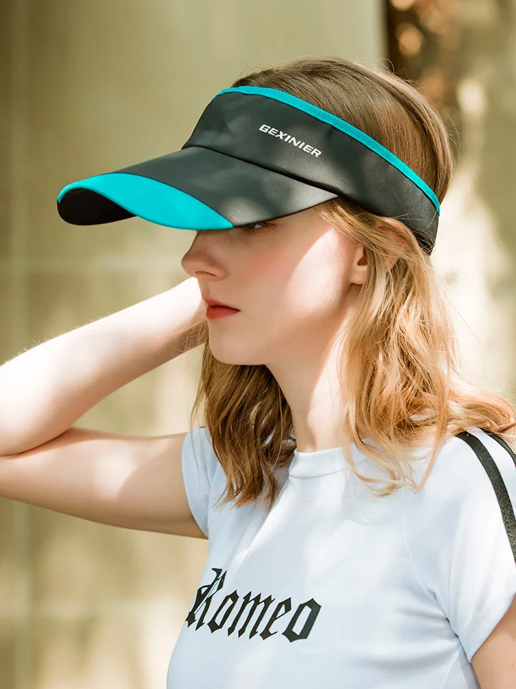 

Summer Hat Men 2021New Sunscreen Suns Hats Ladies Anti-ultraviolet Outdoor Riding Cap Fashion Empty Top кепка женскаяgorrashombr