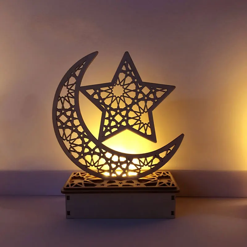 

EID Mubarak Wooden Pendant Light Ramadan Decorations For Home Islamic Muslim Party Eid Decor Kareem Ramadan Eid Decoration
