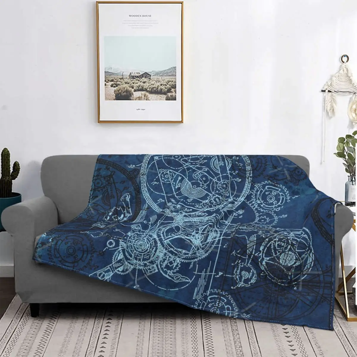 

Заводная работа-Manta a cuadros para cama, colcha de color Blue, manta Kawaii