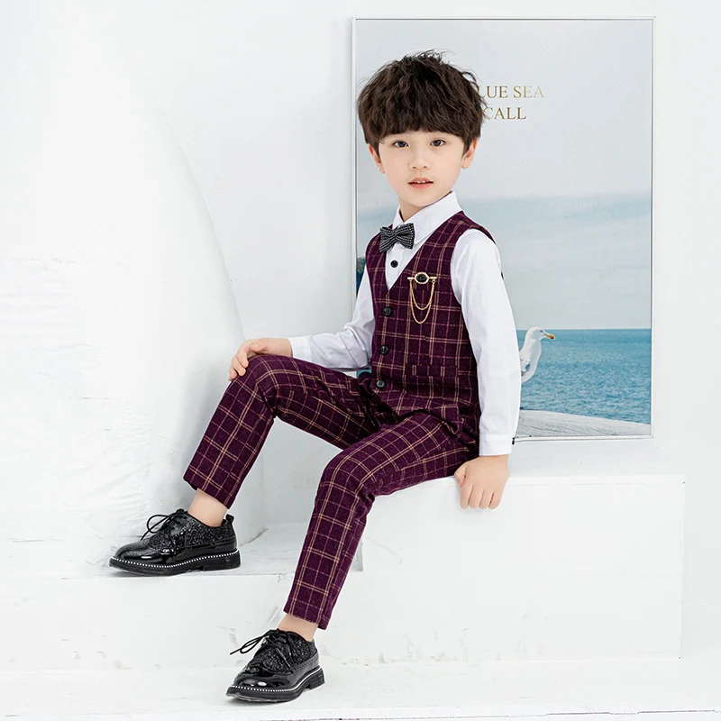 Сетчатая лошадь 3 (жилет + брюки одежда) для фортепианного представления свадьбы