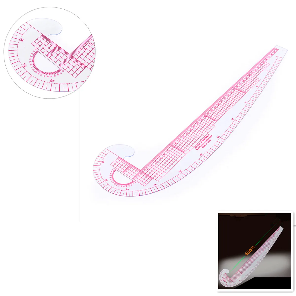 Прошитая французская кривая линейка метрическая измерительная для шитья одежды