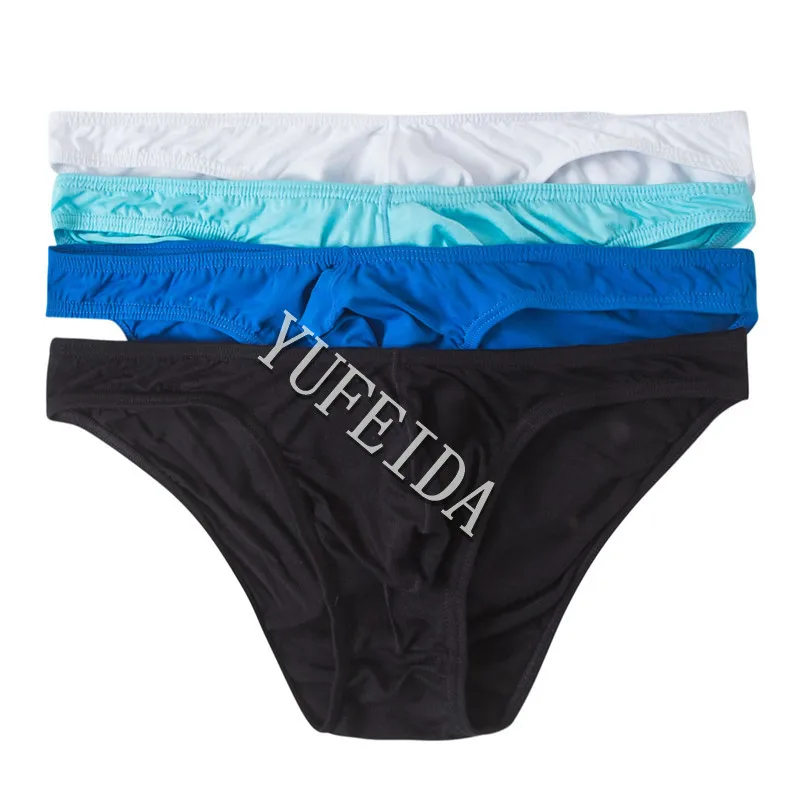 4 шт./лот удобное нижнее белье для мужчин мужские трусы сексуальные однотонные