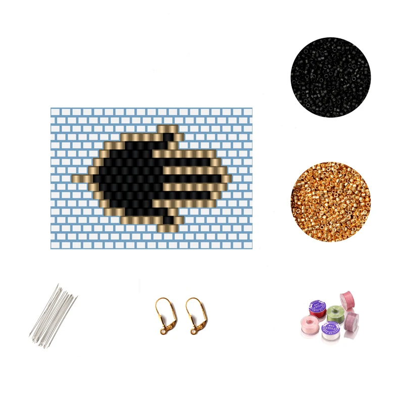 Серьги фэйриу Миюки модные украшения сделай сам бусины аксессуары для сглаза