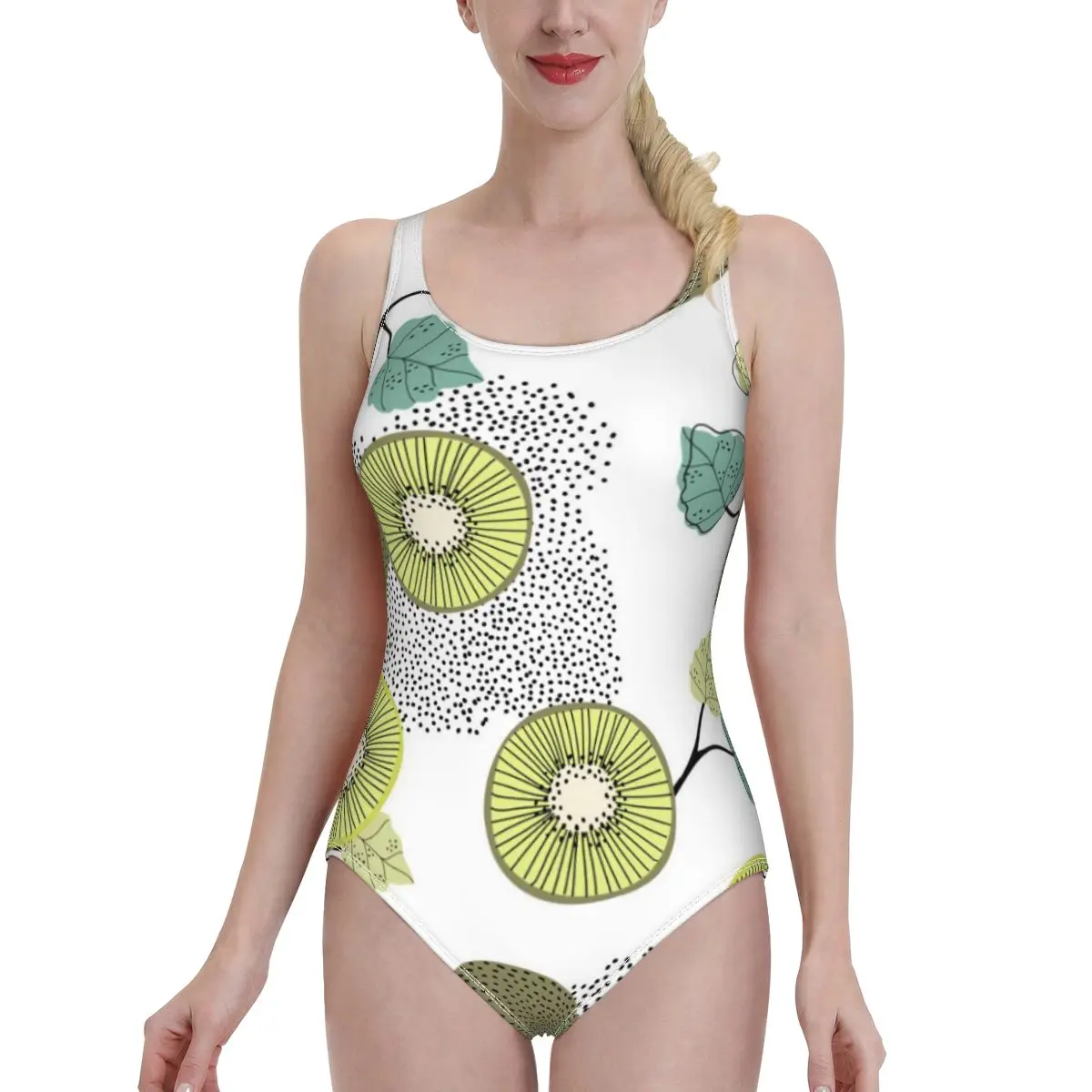 

One Piece Swimsuit 2020 Sexy Swimwear Abstract Kiwi Women Swimsuit Bathing Suits Beach Wear Swim
