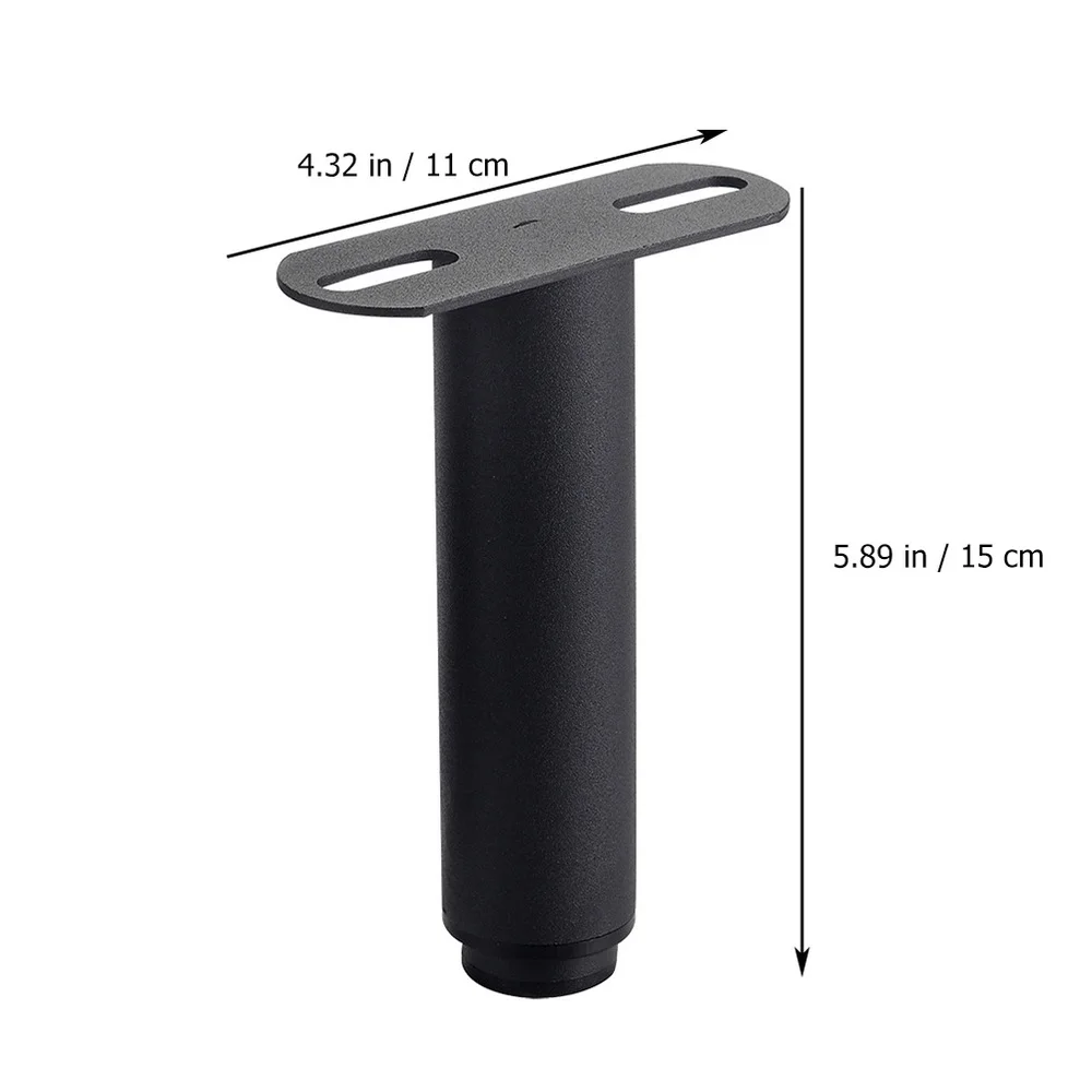 

2pcs Durable Bed Leg Furniture Support Feet Sofa Leg Bed Leg for Home (Black)