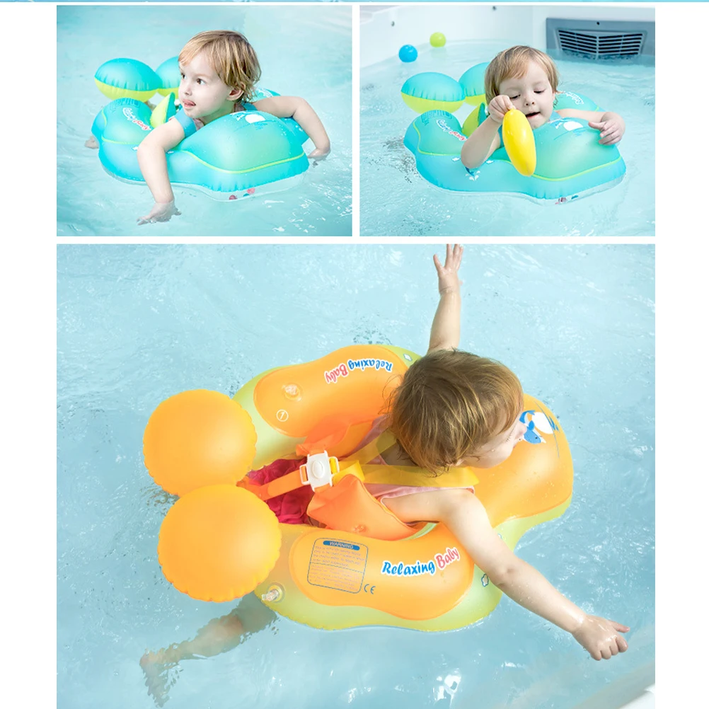 

1Pc Baby Pool Float Swimming Ring Inflatable Swiming Ring Training Aid for Infants Toddlers (Orange L)