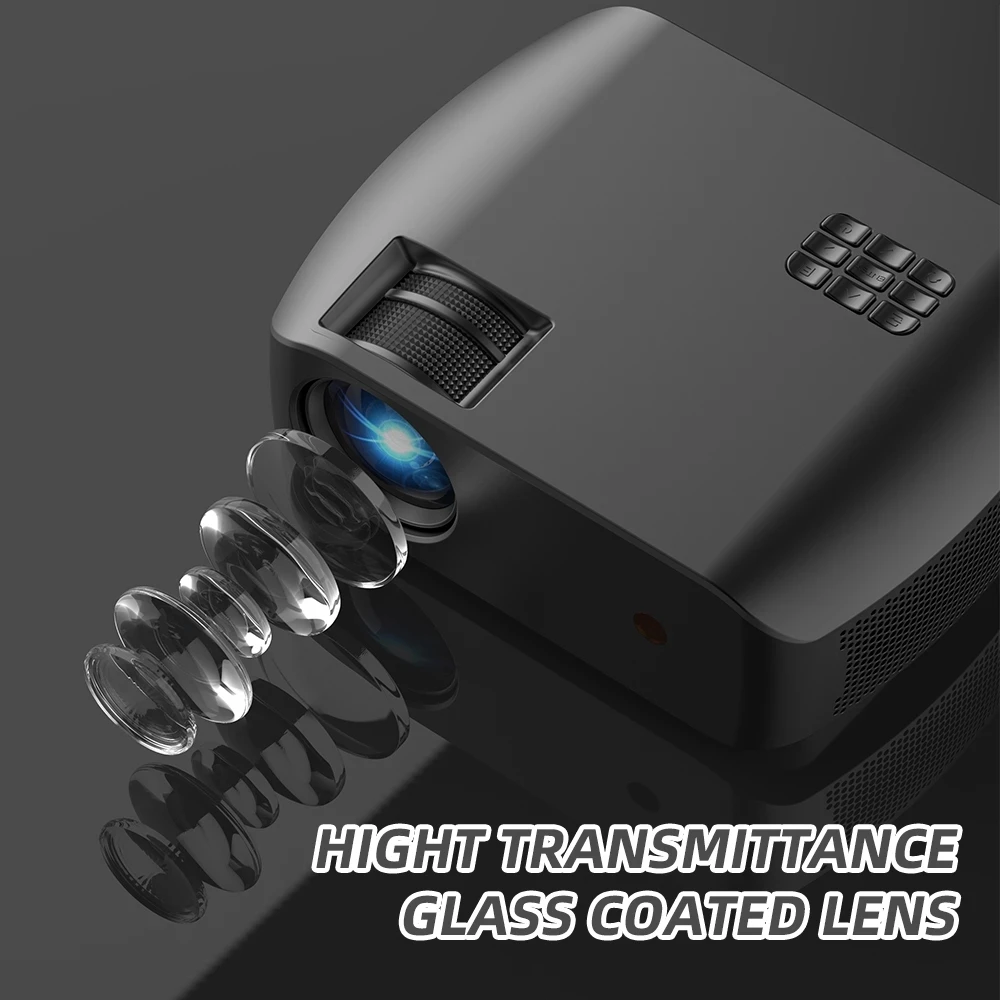 

LED high-definition resolution 1280*720 home projector supports shooting 80 inch ~ 300 inch 1080P portable Android 2+16 smart pr