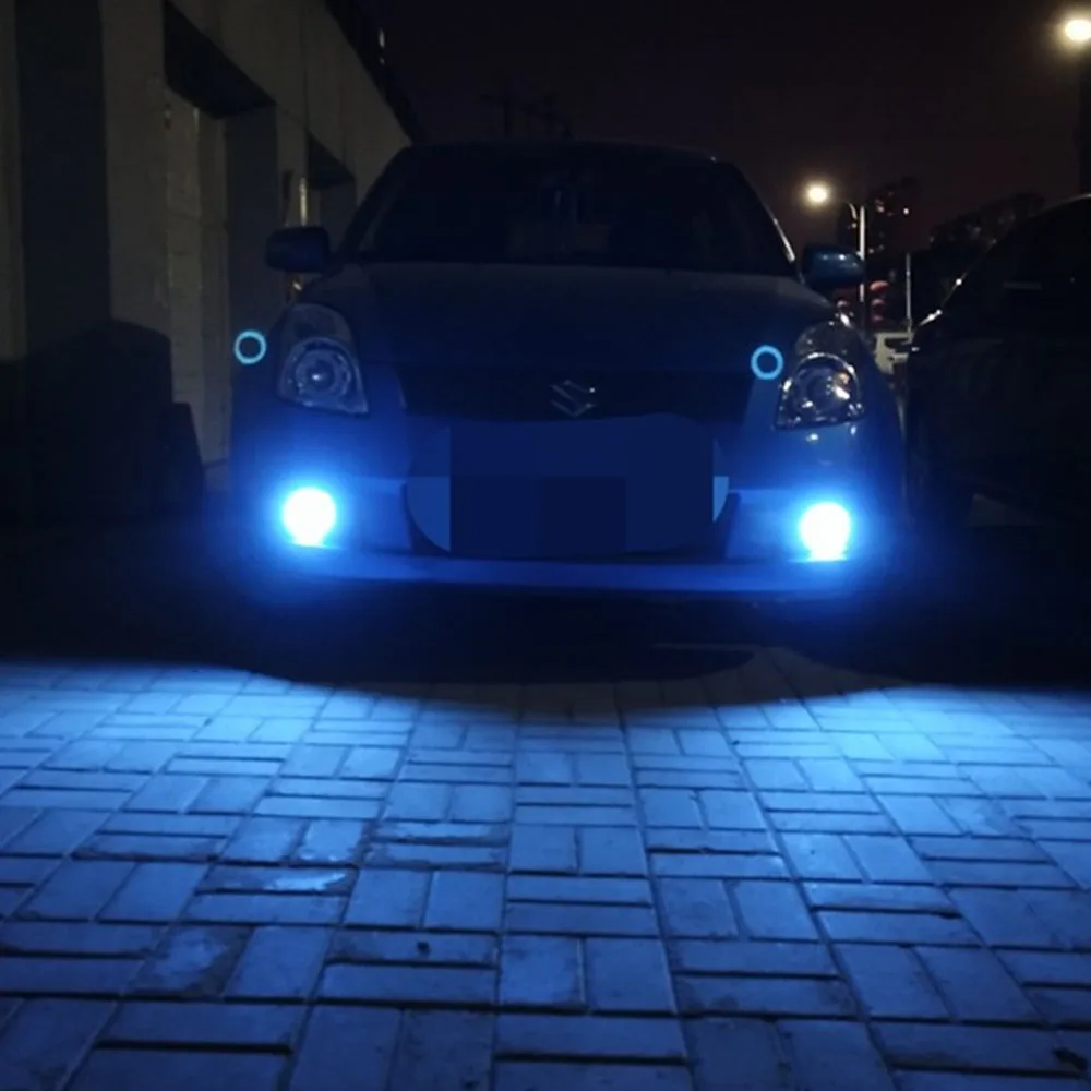 1 шт. 12V Универсальная COB LED DRL Дневной свет Фара LED Лампа Автолинза Проектор с Угловым глазком.