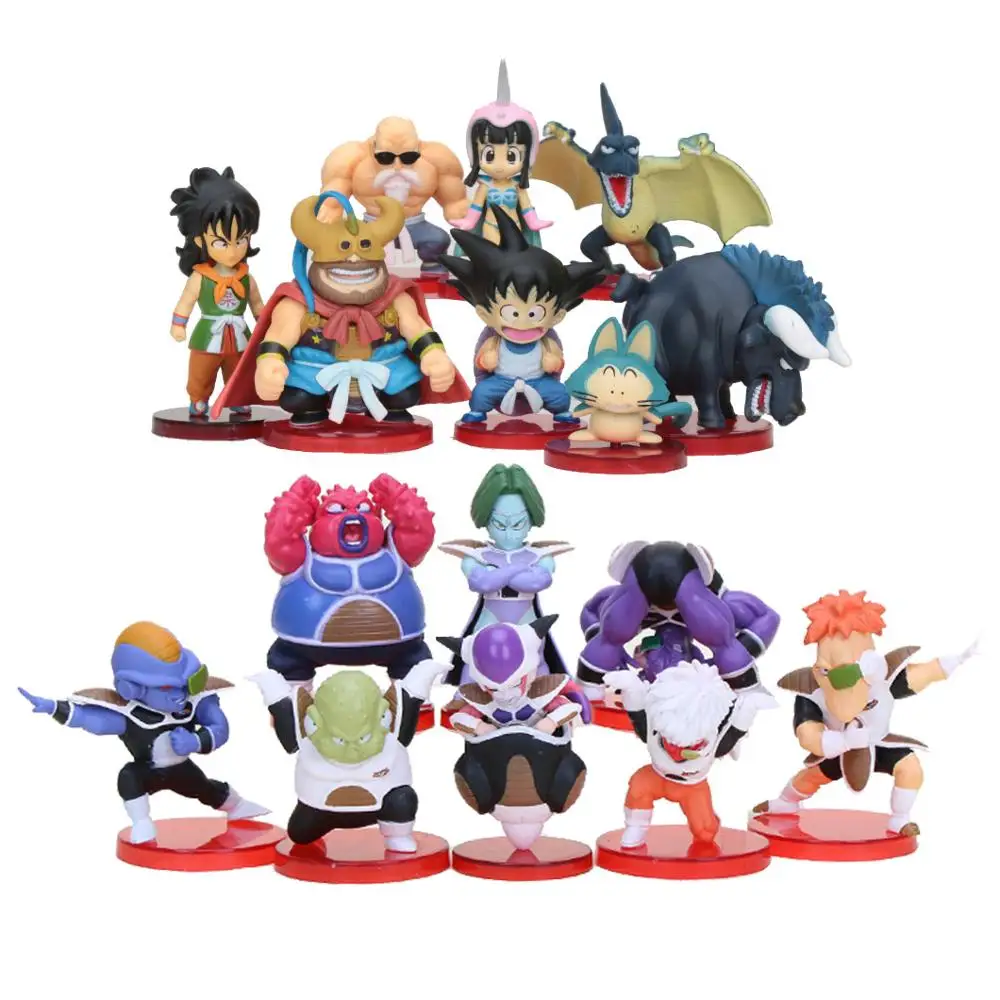 8 шт./компл. детские фигурки дракона Chichi Ox King Kame Sennin Pual из ПВХ игрушки|Игровые и