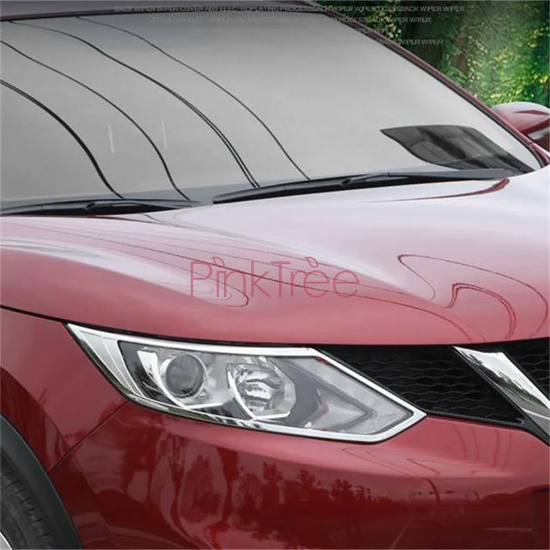 

Head Lamp Hood Trim Headlight Cover For Nissan Qashqai 2014 2015 2016 2017 Car Styling Accessories
