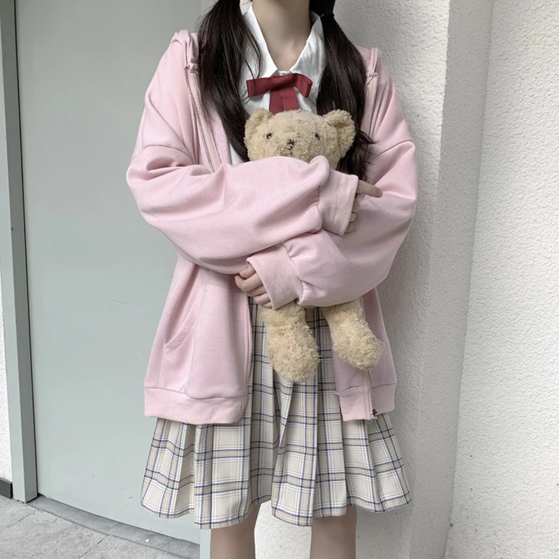 Корейский студенческий однотонный свободный ленивый ветрозащитный кардиган на