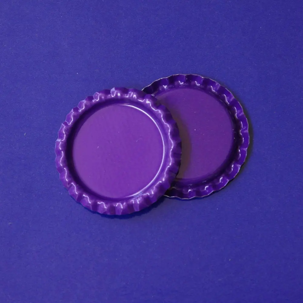 Purple 25 шт 1 дюйм цветные круглые Приплюснутые крышки бутылки плоские крышки для бутылок для бант для волос Сделай Сам поделки банты для волос аксессуары для изготовления украшений - Цвет: Purple