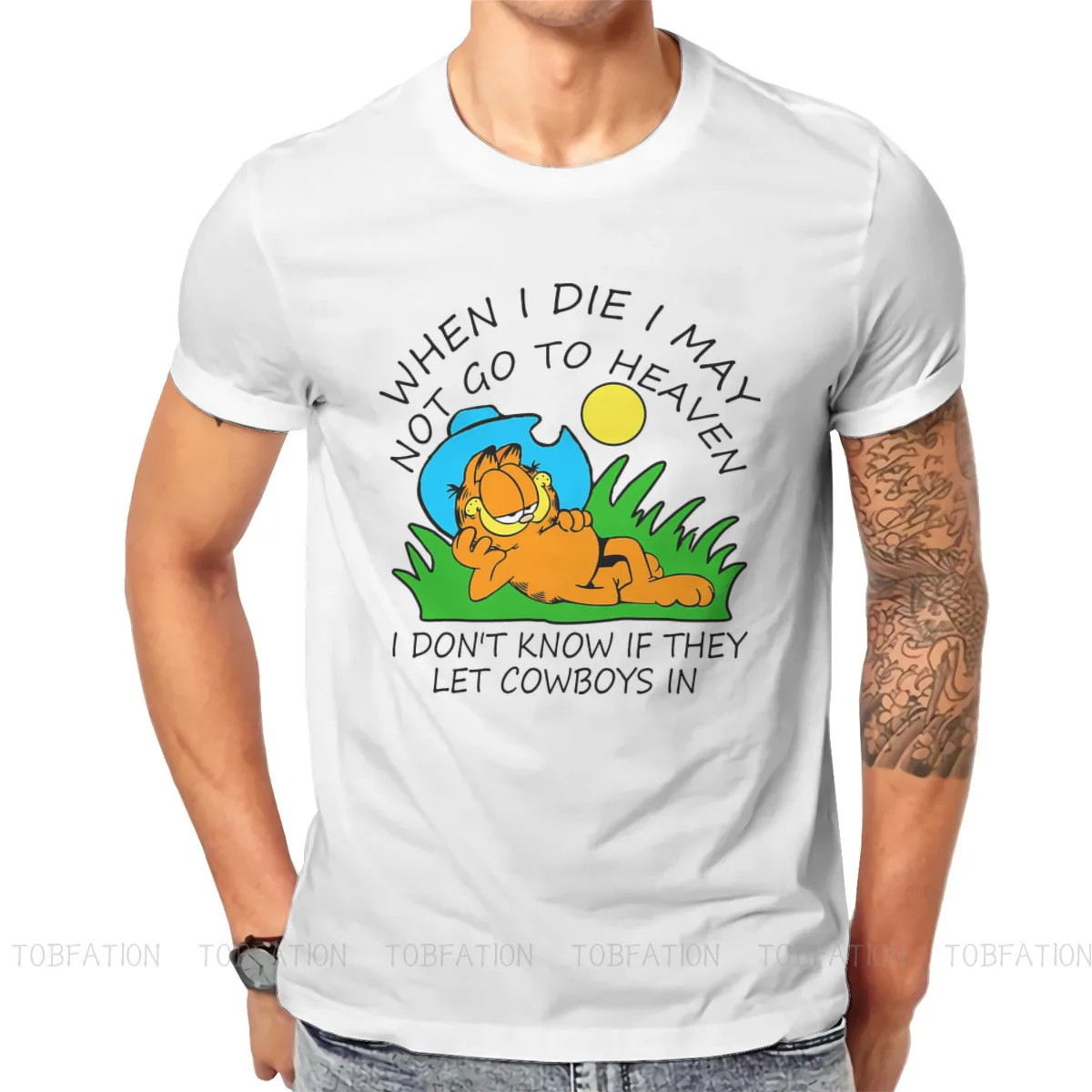 Cowboy Garfield Tshirts Aliexpress Shop Cowboy Garfield Products