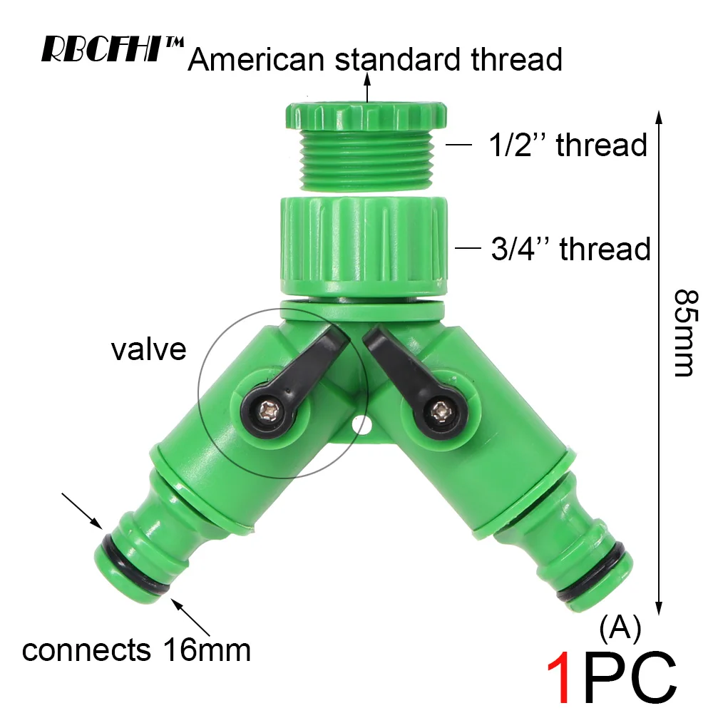 RBCFHI 1 шт. евро/США Стандартный 1/2 'ɳ/4'' женский 2 Way Tap адаптер Y быстрый
