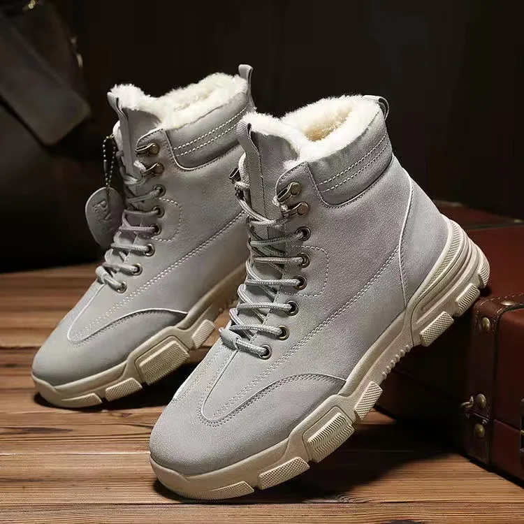 

Men's winter boots 2021 fashion basic boots sneakers high top shoes outdoor hiking snow shoes trend men's desert boots