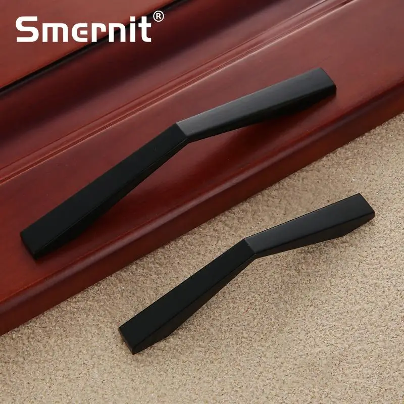 Классический черный Дверные ручки Металл ящика Тянет Кухня Кабинета ручек