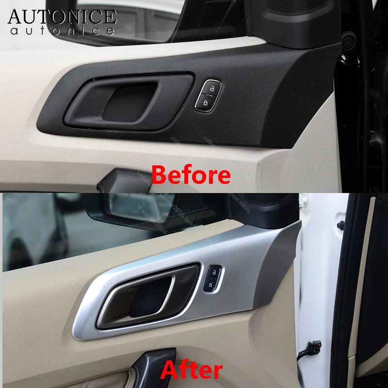 2 шт. внутренняя дверная ручка чаша рамка декоратор Крышка для Ford Ranger Everest Endeavour 2015