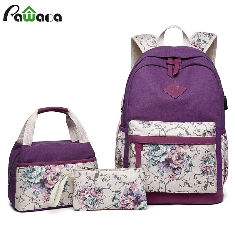 3 шт./компл. Противоугонный рюкзак для мужчин и женщин повседневные школьные