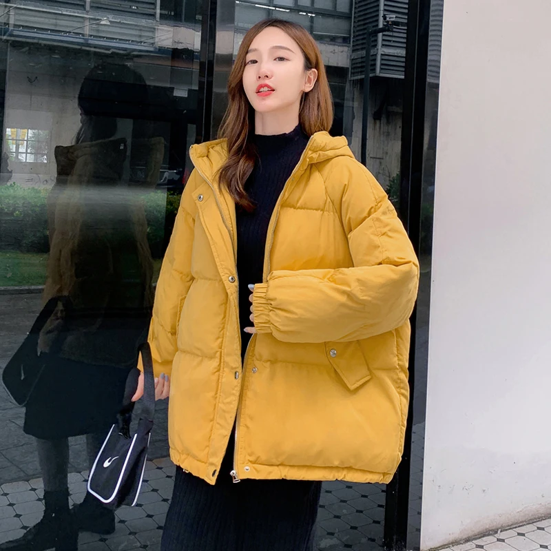 8 Colors Women Winter Puffer Jacket Korean Hooded Quilted Bubble Coat Warm Parkas Woman's Casual Overcoat Female New 2022