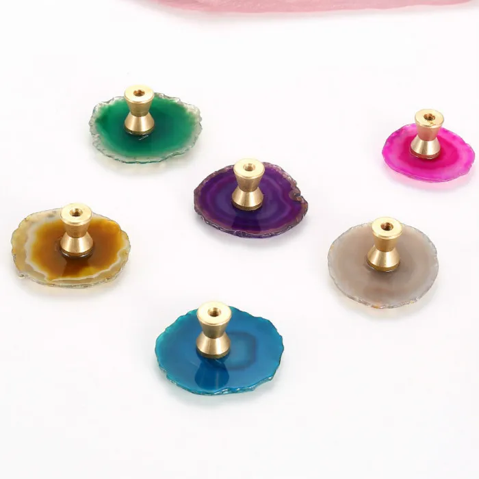 JD натуральный агат ручки и для шкафа в скандинавском стиле ящиков кухонные