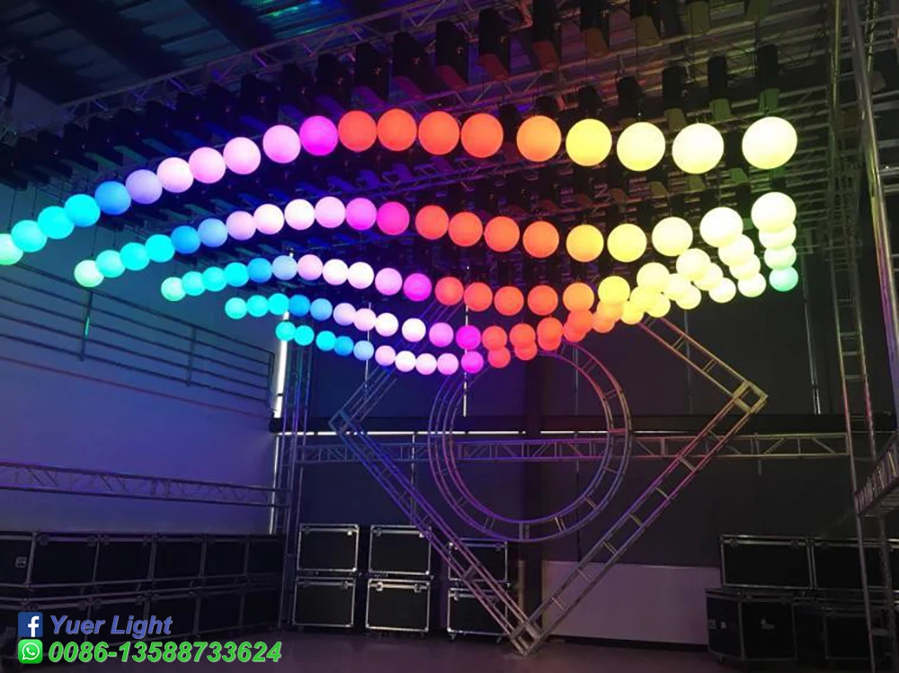 4 шт./лот 3D подъемный шар 6-10 м опционально DMX512 RGB светодиодный сценический эффект