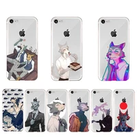 japan cartoon beastars phone case for iphone 13 x xs max 6 6s 7 7plus 8 8plus 5 5s se 2020 xr 11 11pro max clear funda cover