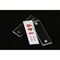 Black Wall Mount Acrylic Price Label Sign Holder Counter Top Stand Display Mini Acrylic Price Tag Sleeve Paper Ticker Cover