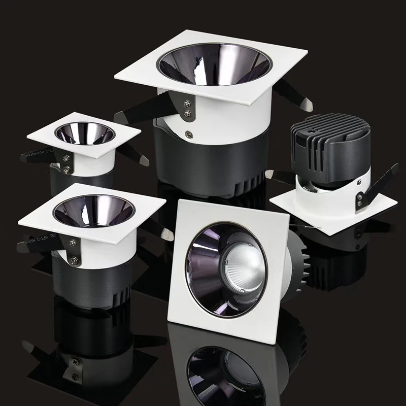 Встраиваемые квадратные приглушаемые светодиодные светильники 12W18W35W COB