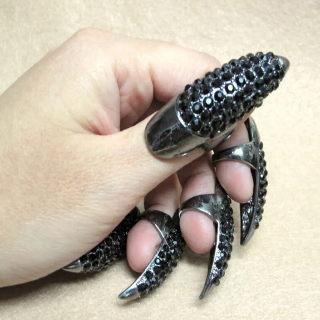 Обувь в стиле панк кольцо на палец Готическая драгоценность накладные ногти