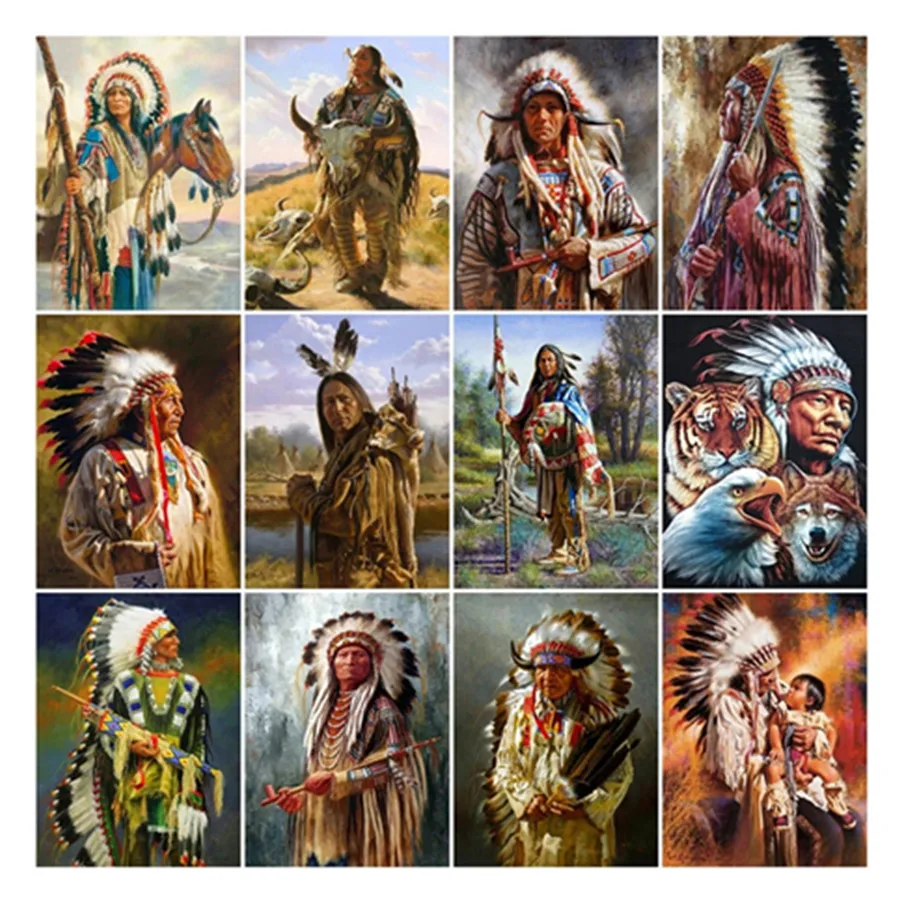 

5D DIY Full Round/Square People Indian Diamond Painting Cross Stitch Diamond Embroidery Mosaic Home Decor Gift