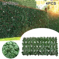 4pcs uv protection artificial leaf fence hedge garden fence home outdoor garden balcony decorative plant wall privacy screen